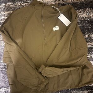 STPL Olive Half-Zip Anorak Pullover
